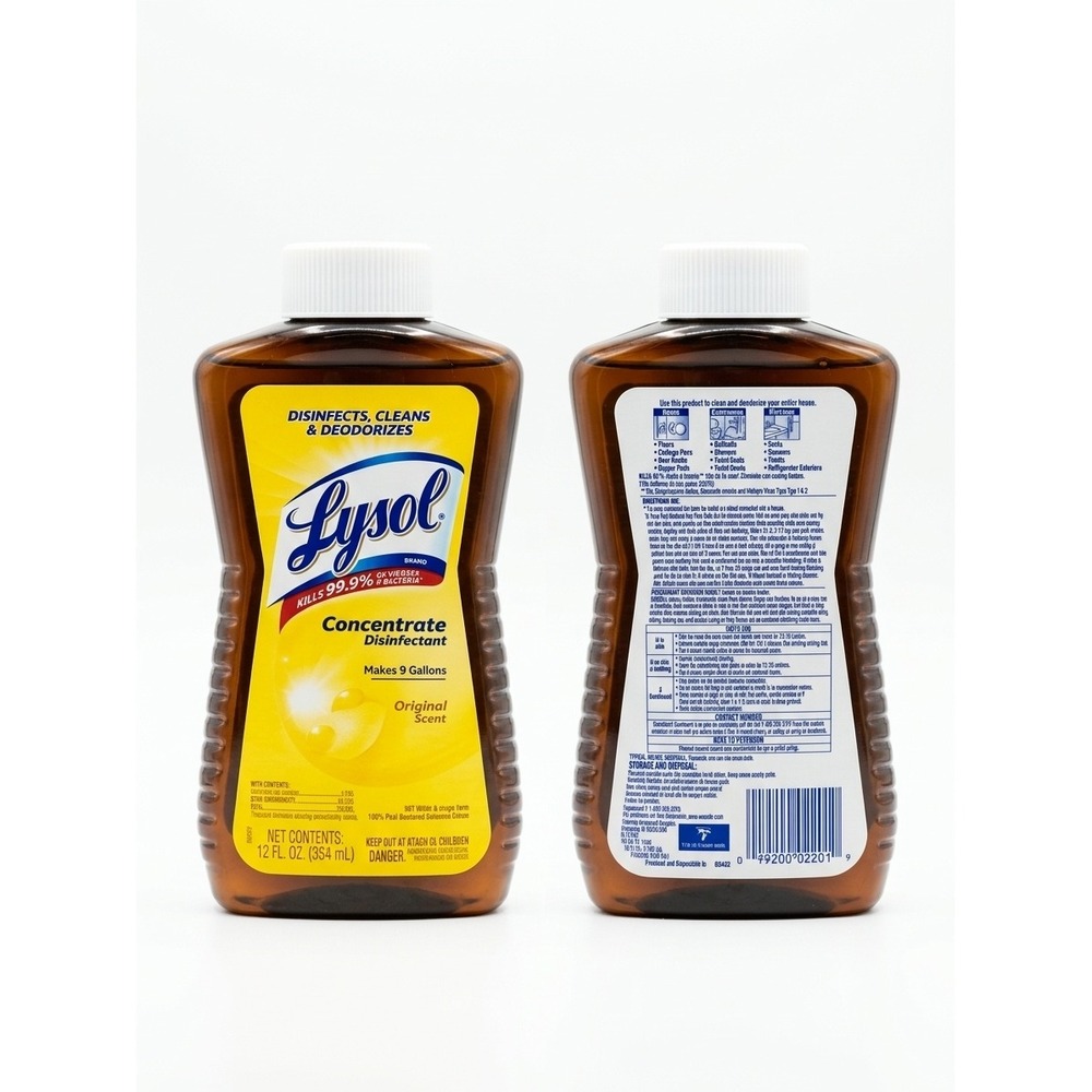 Discontinued Lysol Concentrate Disinfectant Original Scent 12oz Makes 9 Gallons